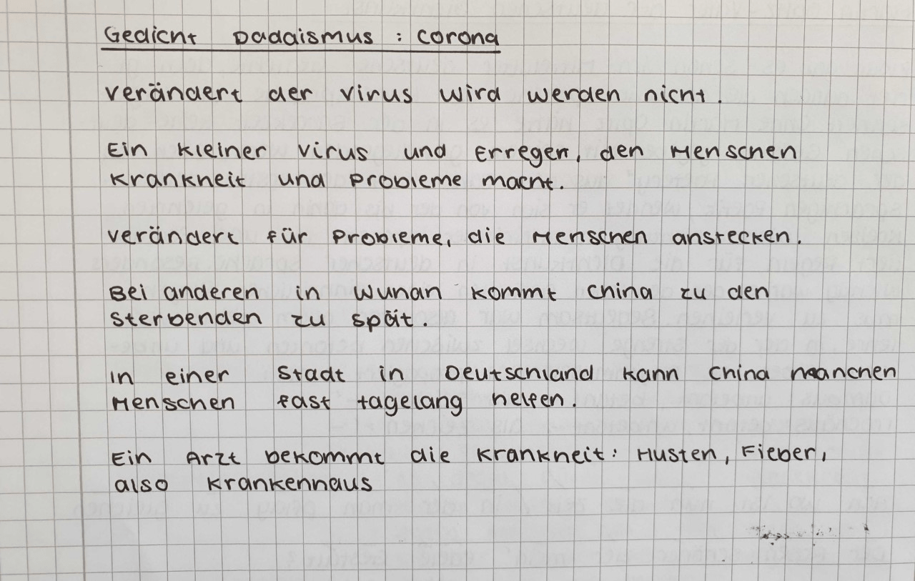 Dada Gedicht Zum Thema Corona