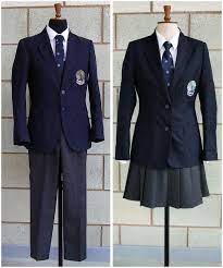 School uniforms at Lady Manners Bakewell exchange school in GB 1